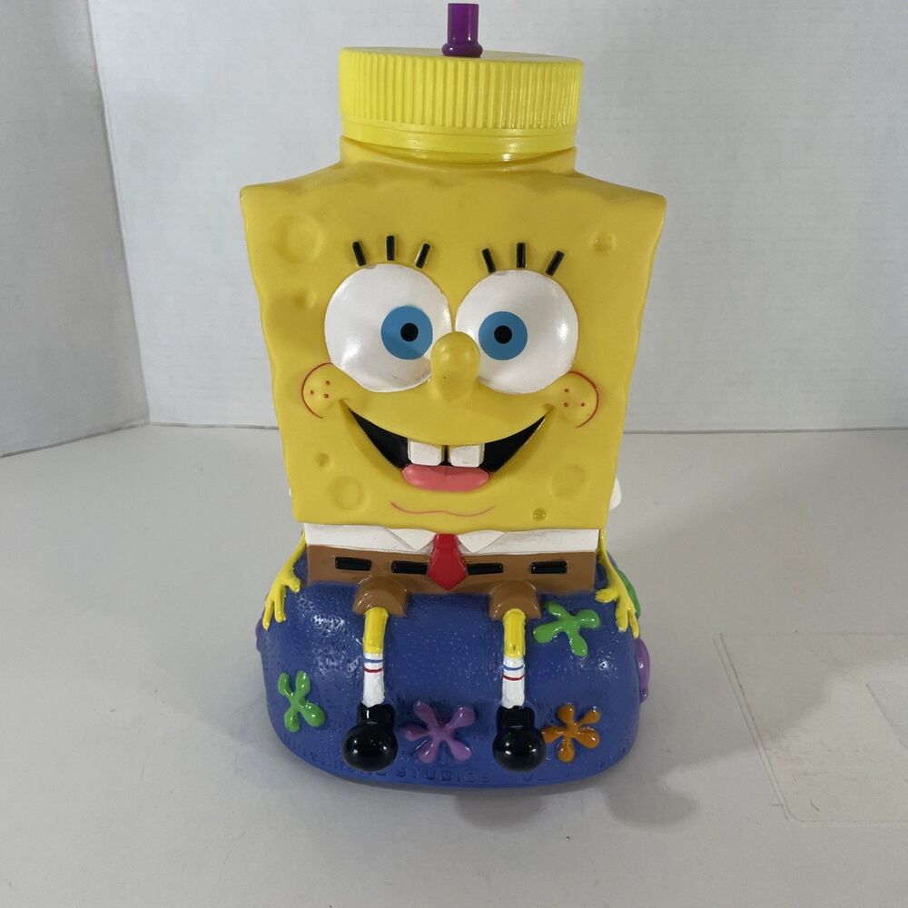 2002 SpongeBob SquarePants 3D Character Cup Tumbler Viacom Stephen Hillenburg